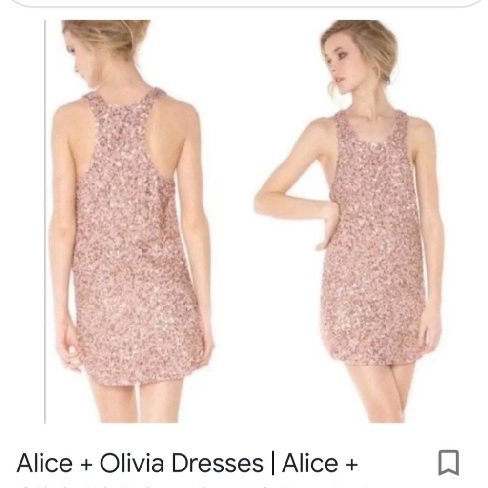 Alice + Olivia Racerback Sequin party dress